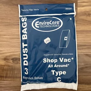Bolsas de vacío Shop Vac All Around tipo C paquete de 3, bolsas de 3 galones - Imagen 1 de 3