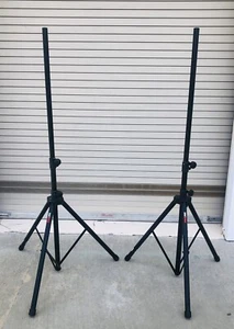 Lot Of 2 Proline LST2BK Speaker Stand Light Weight Sturdy Adjustable 45”- 73” - Picture 1 of 11
