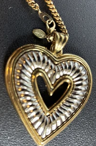Collar de 22" de corazón de dos tonos Park Lane firmado de colección - Imagen 1 de 3