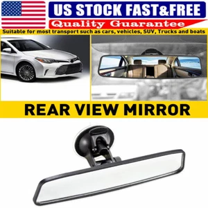 Universal Interior Wide-angle Suction-Cup-Mounted Rear-View Mirror for Car&Truck - Picture 1 of 13