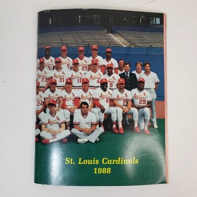 St. Louis Cardinals Baseball 1988 Souvenir Program MLB Ozzie Smith, Willie McGee - Image 1 of 3