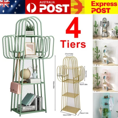 Freestanding 4-Tier Cactus Shaped Bookshelves Kids Bedroom Decor Gifts AU - image 1 of 4
