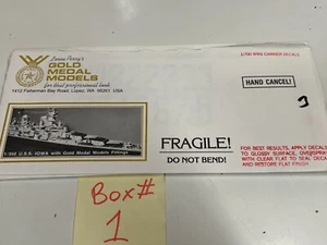 Gold Medal Models 1/350 USS Iowa Gold Metal Model Fittings Set Carrier Decals - Bild 1 von 1