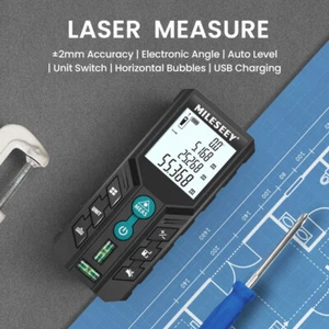 80M Entfernungsmesser ±2mm Genauigkeit Pythagoras Fläche Volumen Lasermessgeräte - Bild 1 von 8