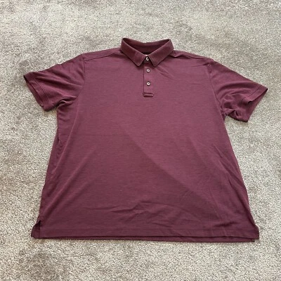 Camisa Polo JWN John W. Nordstrom Para Hombres XL Rojo Oscuro Púrpura Cuello Rugby Golf Foto 1 de 4