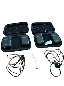 Bundle BOYA Digital Wireless Microphone Kit Transmitter Dual Channel BY-WM4 - Picture 1 of 1