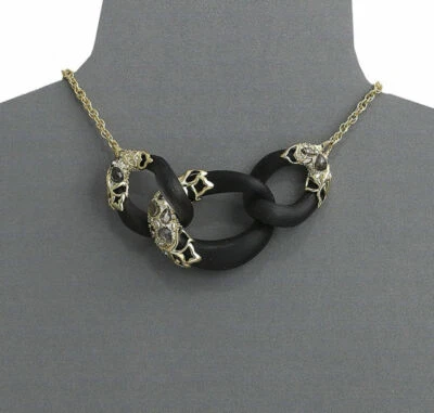 Collar babero de encaje negro Lucite y cristal Alexis Bittar Foto 1 de 3