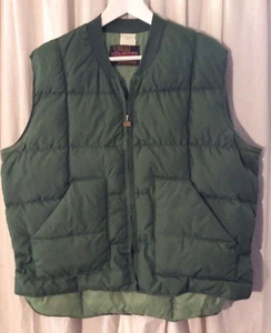 WALLS BLIZZARD-PRUF Mens 46-48 Regular Down Insulated Green Puffer Vest USA VGUC - Picture 1 of 6