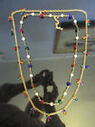 2 Multi Colored Glass Beads Signed Joan Rivers 36