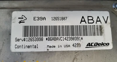 Computadora ECU 12651807 ECM 2013 Chevrolet Camaro o Malibu **probada** Foto 1 de 4