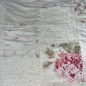 Simply Shabby Chic Patchwork Floral Chenille Full/Queen QUILT  84x88” Pink - Picture 1 of 13