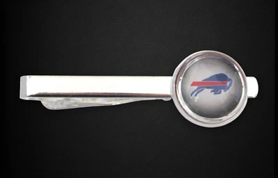 Clip de corbata para tarjetas de fútbol americano, barra de corbata para joyas de boda Buffalo Bills Foto 1 de 4
