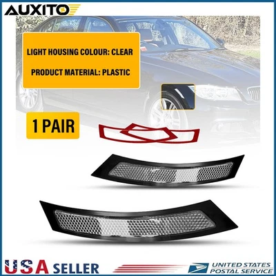 Reflector de luz de señalización lateral transparente para parachoques delantero BMW E92 328i 2007-13 cupé Foto 1 de 4