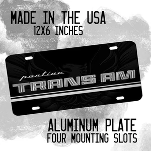 1978 - 1980 Silver Pontiac Trans Am Design Aluminum License Plate - Picture 1 of 3