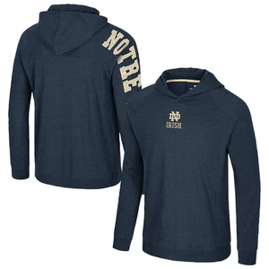 Men's Colosseum Navy Notre Dame Fighting Irish Back in Business Long Sleeve - Picture 1 of 3
