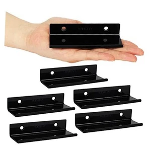 Black Vinyl Record Shelf Wall Mount 6 Pack,vinyl holder wall,Acrylic Album - Picture 1 of 7