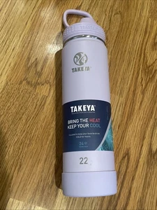 Takeya 22oz Actives Stainless Steel Water Bottle W/straw- Lavender - Picture 1 of 12