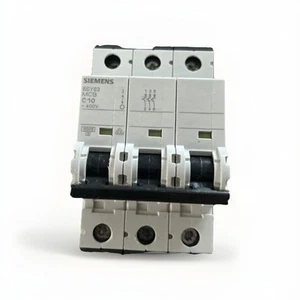 SIEMENS 10 AMP CURVE C 6kA DREIPOLIGER MCB SCHUTZSCHALTER 5SY63 - Bild 1 von 2