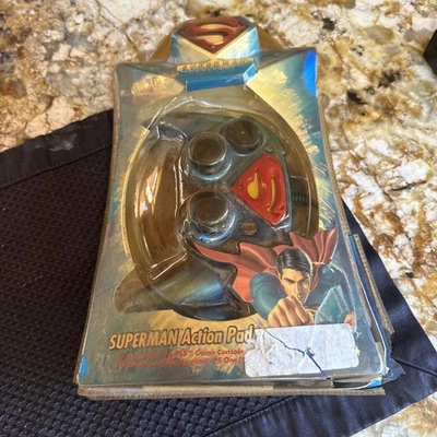 Naki SUPERMAN RETURNS Action Pad Controller Gamepad for Playstation 2 PS2 Blue - Image 1 of 4