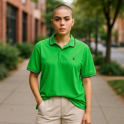 U.S. Polo Assn. Women's Green Polo Shirt Short Sleeve Casual Top - Image 1 of 4