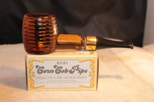 AVON DECANTER CORN COB PIPE WILD COUNTRY AFTER SHAVE 3 OUNCE FILLED WITH BOX - Picture 1 of 2