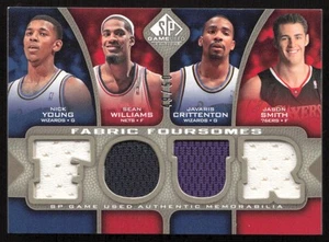 2009-10 SP Fabric Foursome /50 Young, Crittenton, Smith, Williams #F4-YCSW - Picture 1 of 2