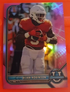 Bijan Robinson 2022 Bowman U ~ Pink Chrome Refractor ~ Texas Longhorns #95 - Picture 1 of 2