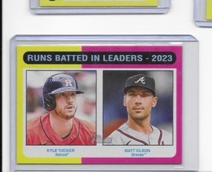 Topps Heritage 2024 corre bateado en líderes 2023 Kyle Tucker Matt Olson) #308 - Imagen 1 de 2