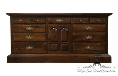 Cómoda triple puerta americana rústica antigua de pino envejecido ETHAN ALLEN 72"... Foto 1 de 4