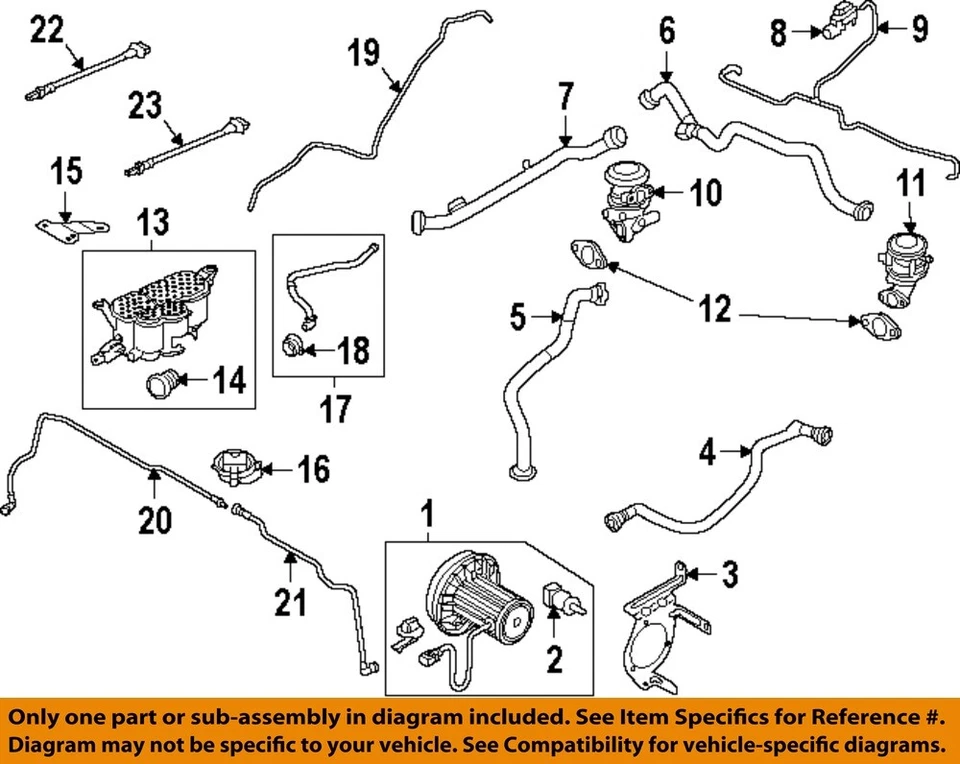 AUDI OEM 12-18 A6 Quattro Emission Components-Vapor Hose 4G0201997BD - Image 1 of 1