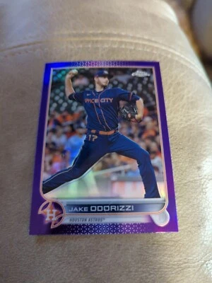 2022 Topps Chrome Update USC53 Jake Odorizzi Purple Refractor Astros Baseball - Image 1 of 2
