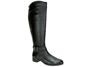 Kenneth Cole New York Women's Brandon Buckle Boots Black Leather Size 5.5 M - Picture 1 of 6