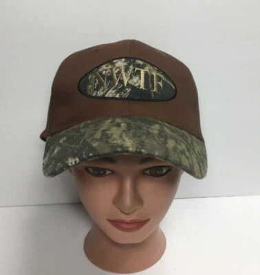 NWTF National Wild Turkey Federation Hat Mossy Oak Camo Strap-back Cap - Image 1 of 4