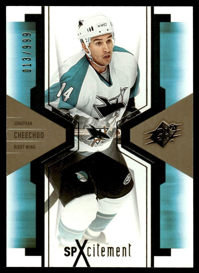 2006-07 SPx SPxcitement Jonathan Cheechoo 013/999 San Jose Sharks #X83 - Image 1 of 2