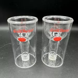 Grand Marnier Kunststoff Schnapsgläser 2 Stück Barware Likör halbe Flasche Cordial 4" - Bild 1 von 7