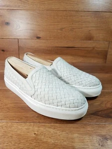 M. Gemi Womens Bone White Hand Woven Slip-on Loafer Sneaker Size 40.5 Made Italy - Picture 1 of 12