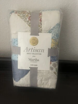 Martha Stewart Coll. Artisan Quilt Collection  Multi-Starburst Euro Sham (NIP) - Image 1 of 3