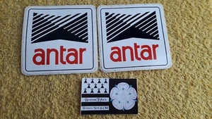 Lot de 2 vintage autocollant Antar 1980s Ancienne voiture retro Oldtimer Sticker - Picture 1 of 3