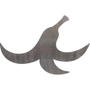 Decoración artística de metal con cáscara de plátano recortada de acero - Imagen 1 de 1