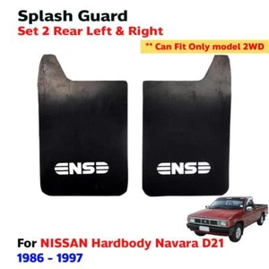 Pair Rear Splash Guard Rubber Mud Flaps For Nissan Hardbody D21 2WD Truck 1986-9 - Picture 1 of 6