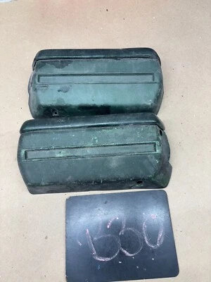 1968 70 1972 Chevelle Malibu Lemans reposabrazos cortos marrón par verde OEM Foto 1 de 4
