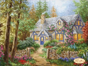 Bead Embroidery Kit Dream house Bead needlepoint Beaded stitching Beadwork DIY - Picture 1 of 1