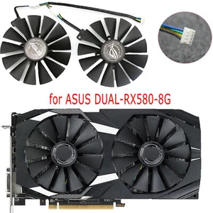 Wentylator karty graficznej zamiennik dla ASUS DUAL-RX580-8G 95mm 4pin - Zdjęcie 1 z 12