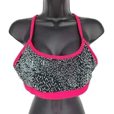 Sutiã esportivo Fabletics rosa ponto preto íntimo e roupa de dormir Snapdragon reversível - Imagem 1 de 4