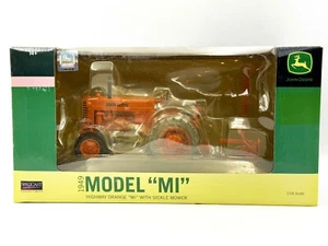 1/16 1949 John Deere Model MI Tractor Highway Orange W/ Sickle Mower - Picture 1 of 3