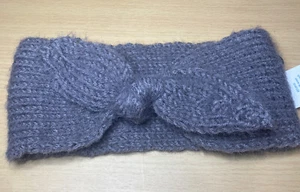 Women Crochet Turban Headband Ear Warmer Hair Band Knit Knitted Gray NWT - Picture 1 of 5