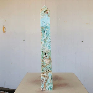 816g Natural hemimorphite Quartz crystal obelisk wand Point Reiki Healing AH361 - Picture 1 of 19