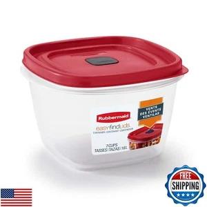 Rubbermaid® Contenitore Porta Alimenti con Coperchio Ventilato Facile da Trovare, 7 Tazze, Confezione da 3, Racer - Foto 1 di 5
