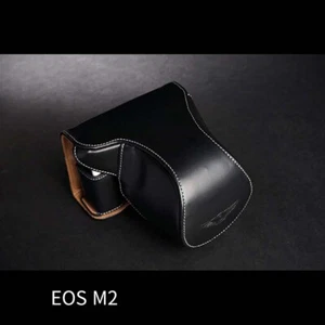 Handmade Genuine Leather Camera Cover Half Case Bag For Canon EOS M2 M3 M10 M6 M - Picture 1 of 15