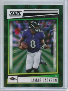 Lamar Jackson 2022 Panini Score Green Spokes #103/125 - Picture 1 of 1